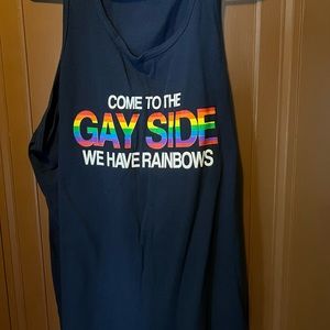 XL Tank Top Come to the Gay Side We Have Rainbows
